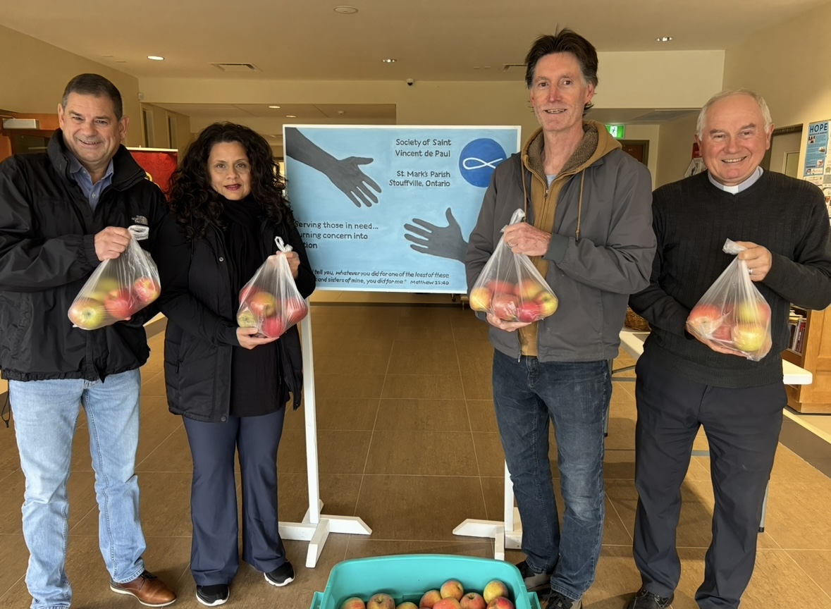Greg at the St. Mark's Parish food drive